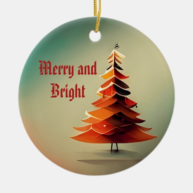 Décoration En Céramique Arbre aquarelle (Devant)