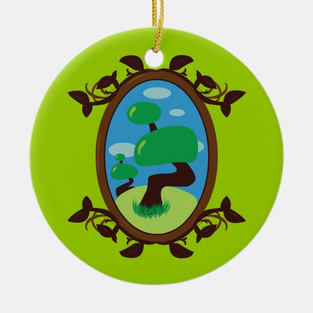 Décoration En Céramique Arbre bonsaï (Devant)