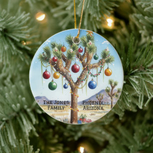 Décoration En Céramique Arbre de Joshua personnalisé à Noël