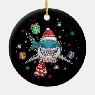 Décoration En Céramique Arbre de Noël aux requins