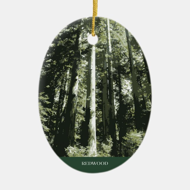 Décoration En Céramique Arbre de Noël de séquoia (Devant)