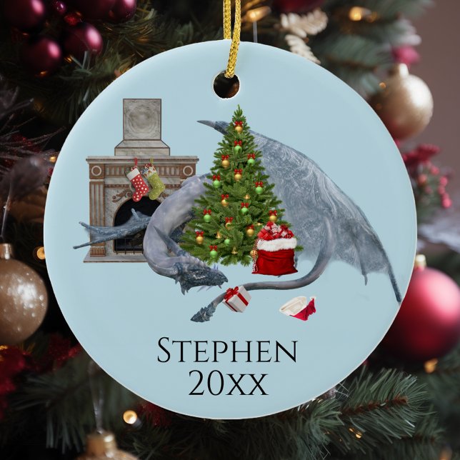 Décoration En Céramique Arbre de Noël de vacances Imaginaire Dragon (Créateur téléchargé)