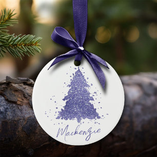 Décoration En Céramique Arbre de Noël élégant   Charming Purple Custom