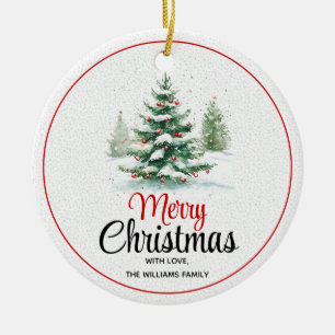 Décoration En Céramique Arbre de Noël extérieur Joyeux Noël et photo