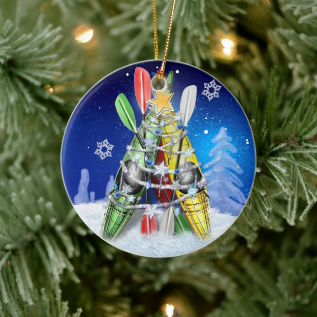 Décoration En Céramique Arbre de Noël Kayak (Arbre)