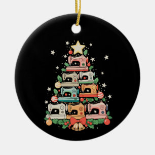 Décoration En Céramique Arbre de Noël Machine à Coudre Point Tricot Coutur