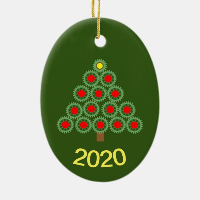 Décoration En Céramique Arbre de Noël mécanique (Dos)