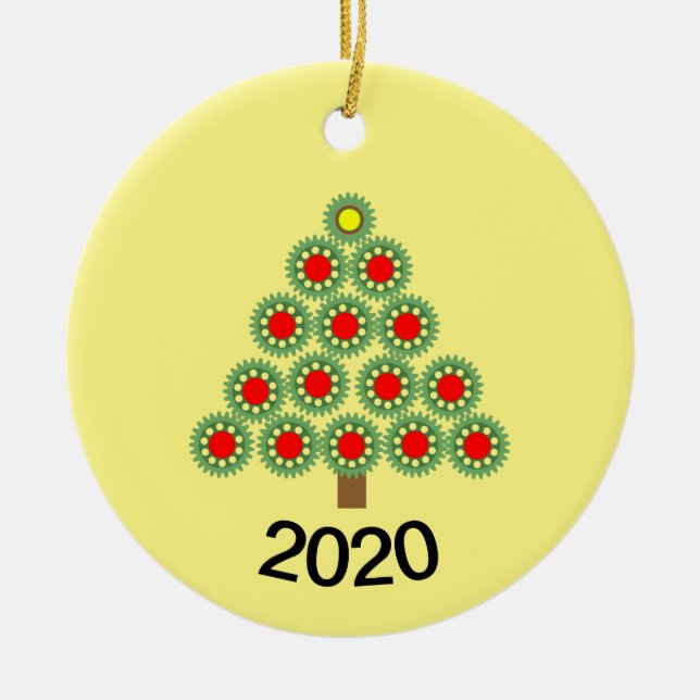 Décoration En Céramique Arbre de Noël mécanique (Devant)