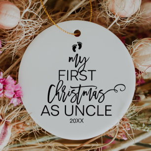 Décoration En Céramique Arbre de Noël mon premier Noël comme oncle