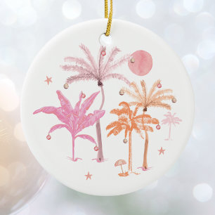 Décoration En Céramique Arbre de Noël Palmier Tropical Personnalisé