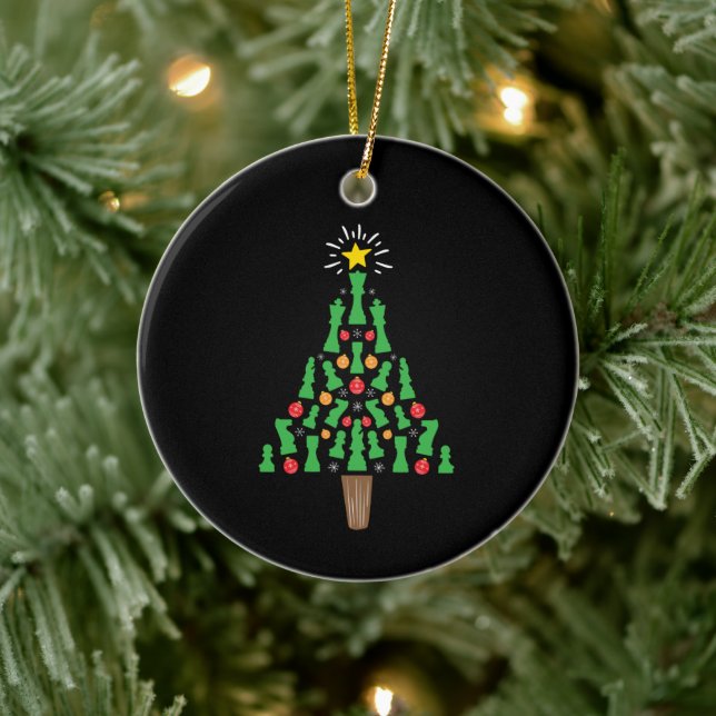 Décoration En Céramique Arbre de Noël Pièce d'Échecs (Arbre)