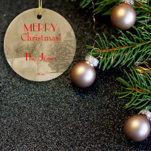 Décoration En Céramique Arbre de Noël Retro Photo