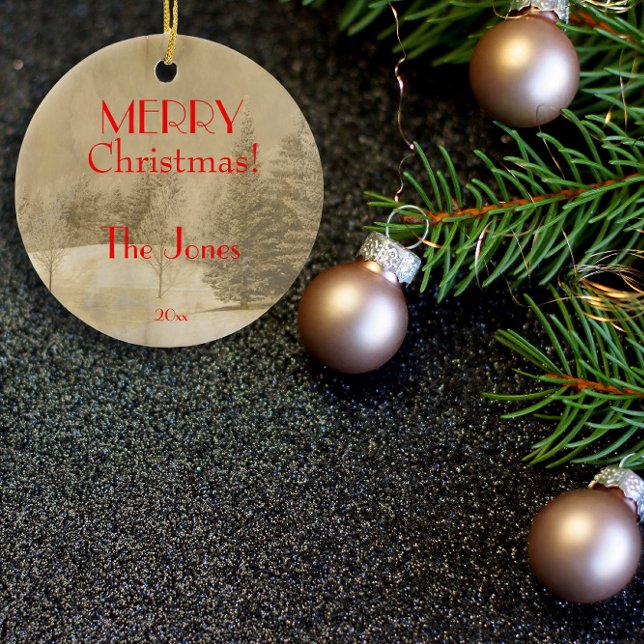 Décoration En Céramique Arbre de Noël Retro Photo (Créateur téléchargé)