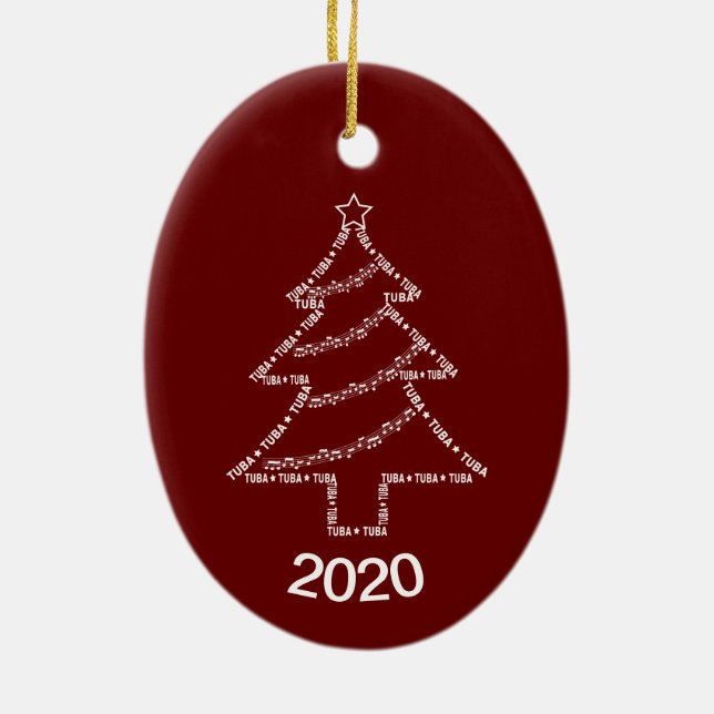 Décoration En Céramique Arbre de Noël Tuba Text (Dos)