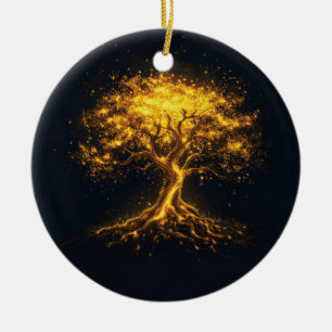 Décoration En Céramique Arbre de Vie Lumineux – Mystique et Envoûtant
