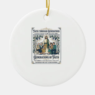 Décoration En Céramique Arbre Généalogique de Jésus Chemise Foi Basée Desi
