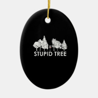 Décoration En Céramique Arbre Imbécile Disque Golf Sports Lover Cadeau