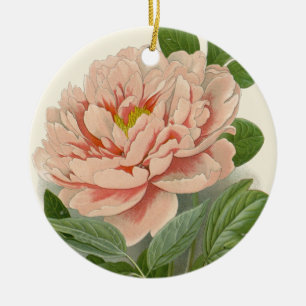 Décoration En Céramique Arbre Peony - Design botanique Vintage élégant