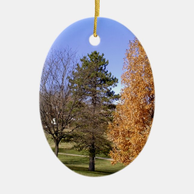 Décoration En Céramique Arbres d'automne (Devant)