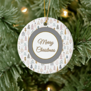 Décoration En Céramique Arbres de Noël hivernaux rustiques personnalisés
