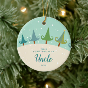 Décoration En Céramique Arbres d'hiver Personnalisé Premier Noël Comme Onc