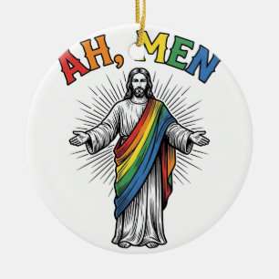 Décoration En Céramique Arc-en-ciel religieux vintage Ah Men