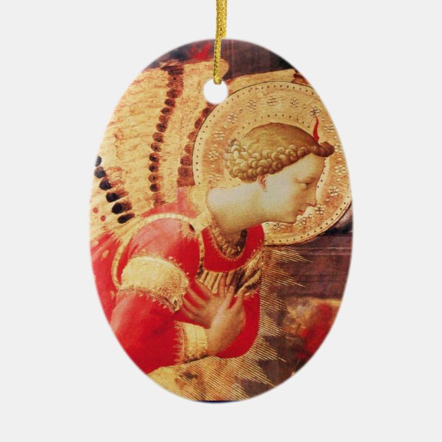 Décoration En Céramique ARCHANGEL GABRIEL Ruby Gem pierre (Devant)