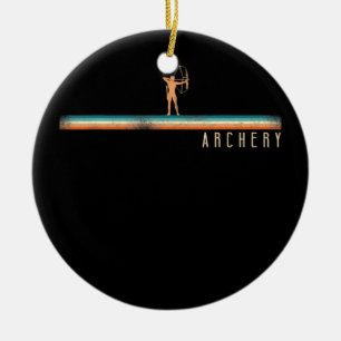 Décoration En Céramique Archer à arc Retro Vintage Compound Bow