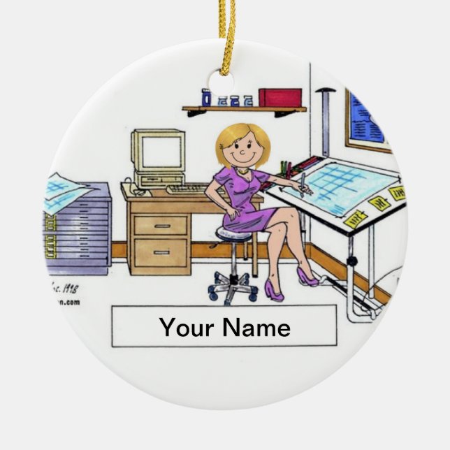 Décoration En Céramique Architect/Engineer - Female (Devant)