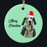 Décoration En Céramique Arlequin grand Danse avec Santa Hat<br><div class="desc">Arlequin grand Danse avec Santa Hat. Ce grand chien est prêt pour Noël,  n'est-ce pas ? Aimez-vous Harli Danes ? Des idées cadeaux abordables pour les amis et la famille.</div>