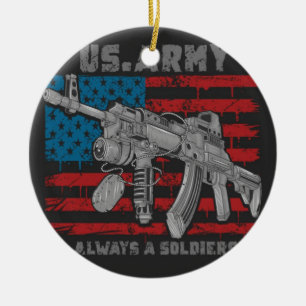 DÉCORATION EN CÉRAMIQUE ARME MACHINE AK47