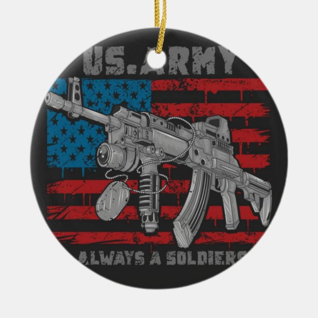 DÉCORATION EN CÉRAMIQUE ARME MACHINE AK47 (Devant)