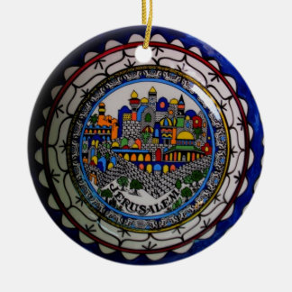 Décoration En Céramique Armenian Jerusalem Painted Plate Ornament