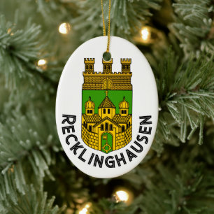 Décoration En Céramique Armoiries de Recklinghausen, Allemagne