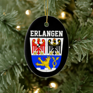 Décoration En Céramique Armoiries d'Erlangen, ALLEMAGNE