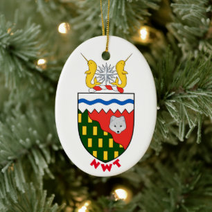 Décoration En Céramique Armoiries des Territoires du Nord-Ouest - CANADA
