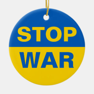 Décoration En Céramique Arrêtez la guerre Ukraine ukrainienne