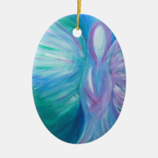 Décoration En Céramique Art curatif lunatique d'ange bleu (Devant)