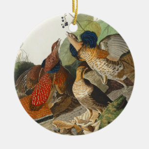 Décoration En Céramique Art de la nature de l'oiseau Tétras du Canada Audu