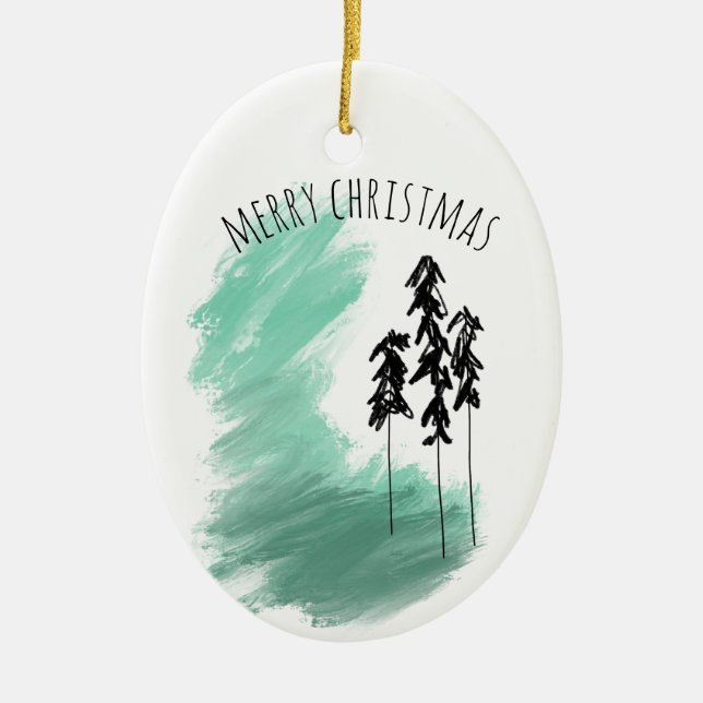 Décoration En Céramique art de l'arbre vert scandinave simple moderne ment (Devant)