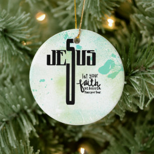Décoration En Céramique Art de mot Jésus