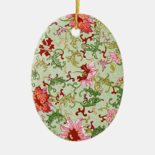 Décoration En Céramique Art Nouveau Chinois Floral Chinoiserie Vintage