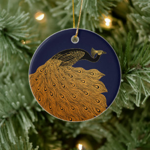 Décoration En Céramique Art Nouveau Peacock Will Bradley