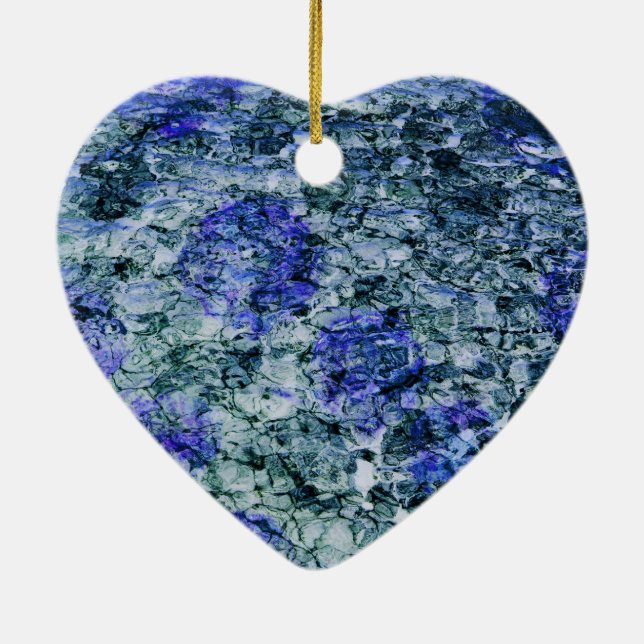 Décoration En Céramique Art numérique d'aquarelle bleue arrière - plan abs (Dos)