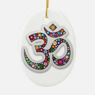 Décoration En Céramique Art symbolique floral Namaste