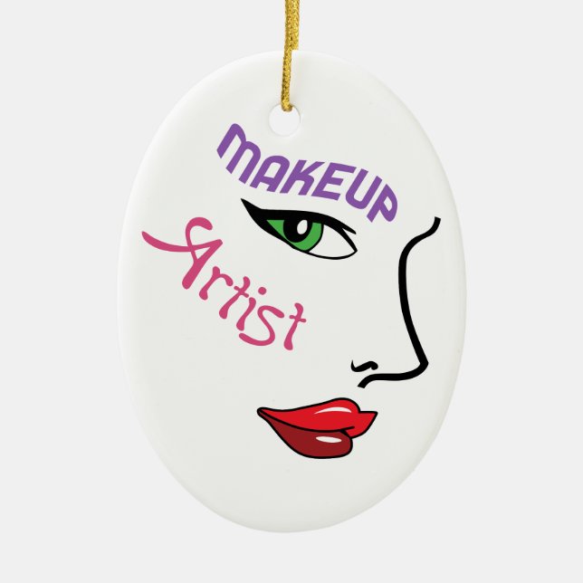 Décoration En Céramique Artiste de maquillage (Devant)