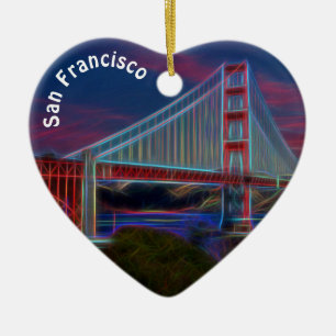 Décoration En Céramique Artistique, Golden Gate Bridge, San Francisco,