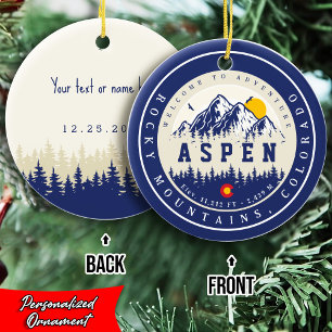 Décoration En Céramique Aspen Colorado Retro Sunset Camping Souvenirs
