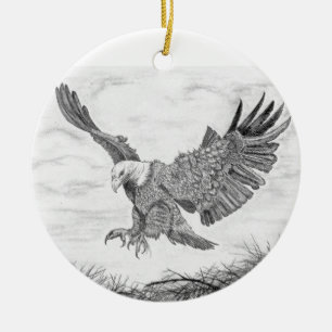 Décoration En Céramique Atterrissage d'aigle