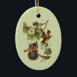 Décoration En Céramique Audubon Birds Troupial Vintage Art<br><div class="desc">Audubon birds Troupial vintage reproduction art ornament. This image is available on many products in my gallery.</div>
